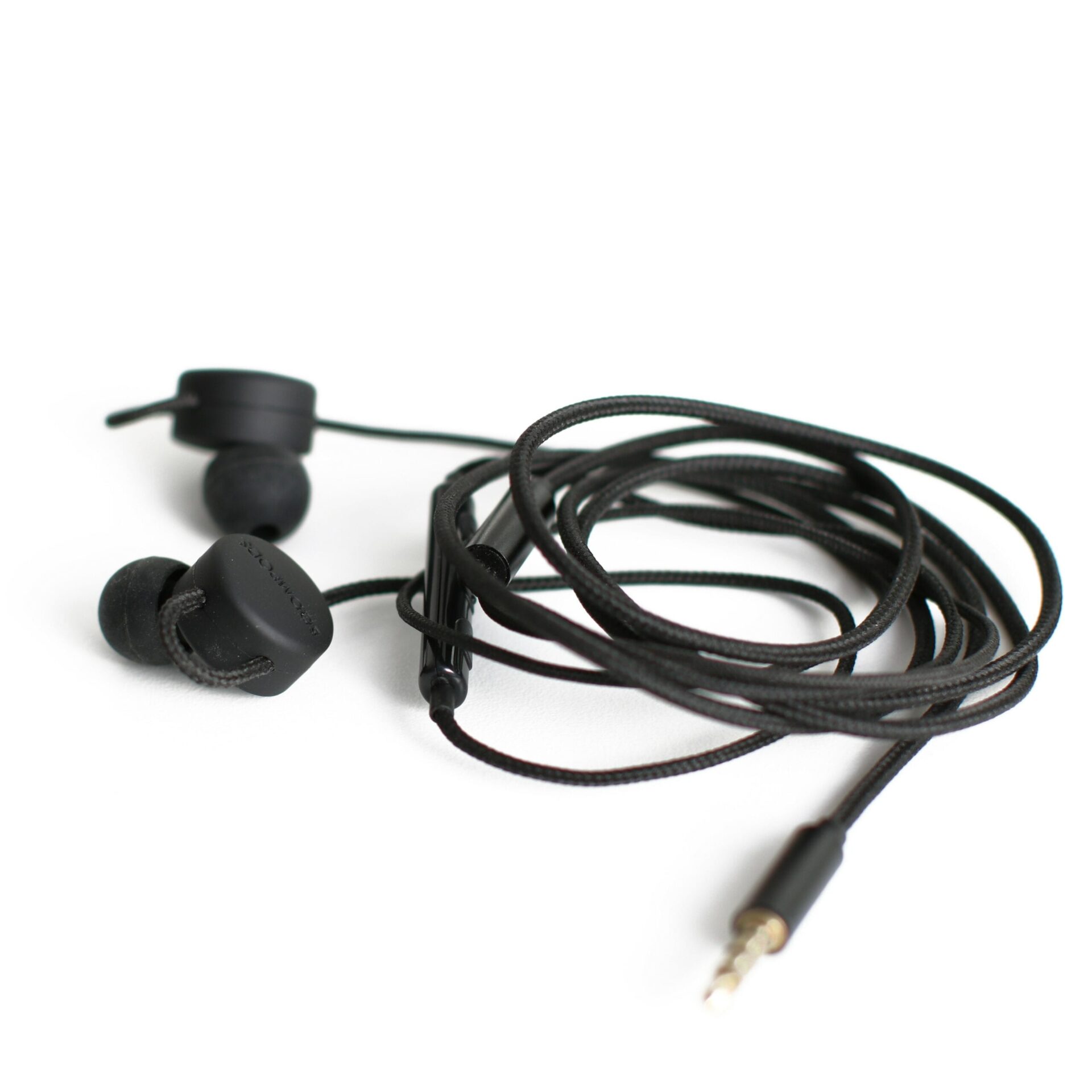 Høretelefoner Retrobuds Wired in-ear with mic, Boompods Black thumbnail