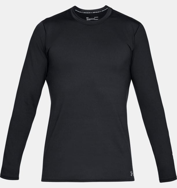 Mænds Under Armour ColdGear Fitted Crew - Sort S thumbnail