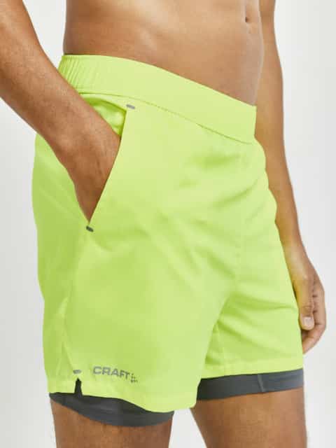 Craft - ADV Essence 2-in-1 Stretch Shorts Mænd - Flumino Yellow XS thumbnail