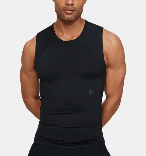Mænds Under Armour tank top RUSH - compression - Sort thumbnail