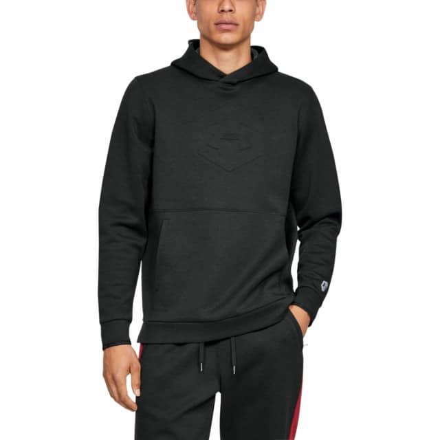 Mænds Under Armour Recovery Fleece Graphic Hoodie - Sort S thumbnail