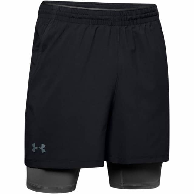 Mænds Under Armour - Qualifier 2-IN-1 Shorts Black XS thumbnail