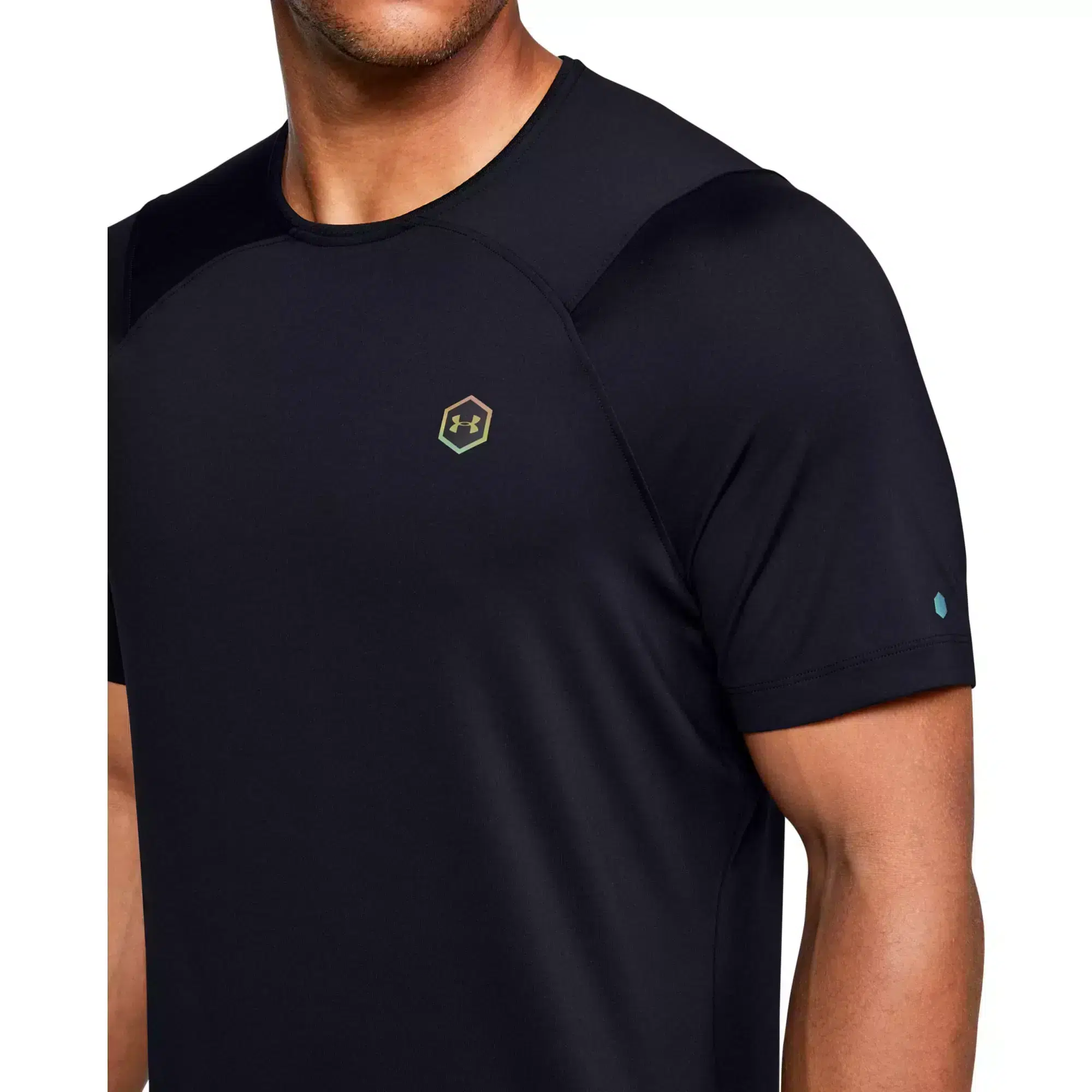 Mænds Under Armour - Rush Fitted Shortsleeve - Sort XXL thumbnail