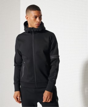 SuperDry Sport - Training Gymtech Zip Hoodie - Black thumbnail
