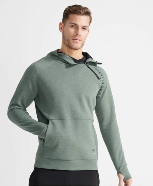 SuperDry Sport - Training Gymtech Hoodie -Military Duck Green thumbnail