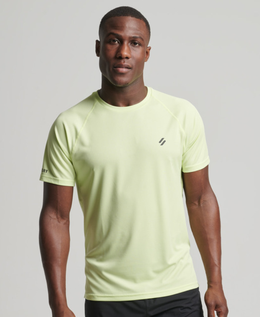 SuperDry Sport - Train Active Short Sleeve T-Shirt - Lime Yellow S thumbnail