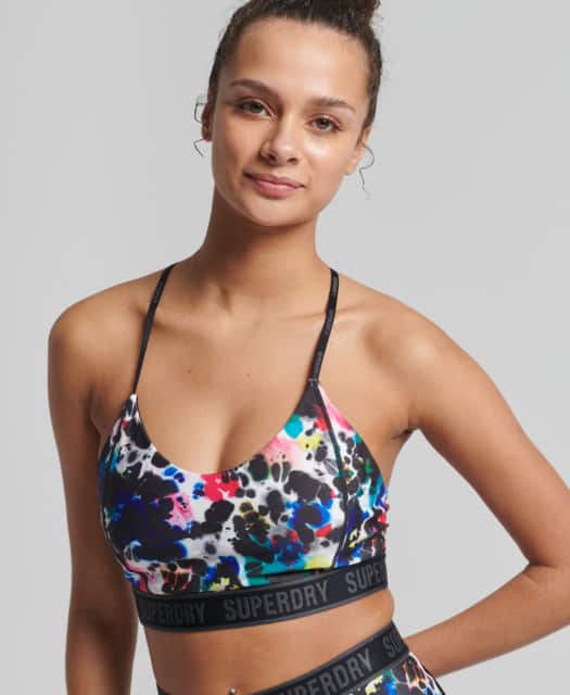 SuperDry Sport - Train Mid Impact Elastic Bra - Abstract Ink Micro S thumbnail
