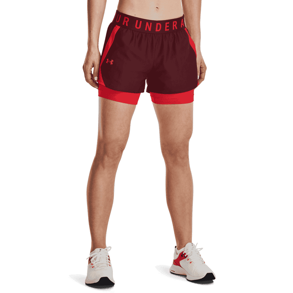 Kvinders Under Armour - Play Up 2-in-1 Shorts - Chestnut Red XS thumbnail
