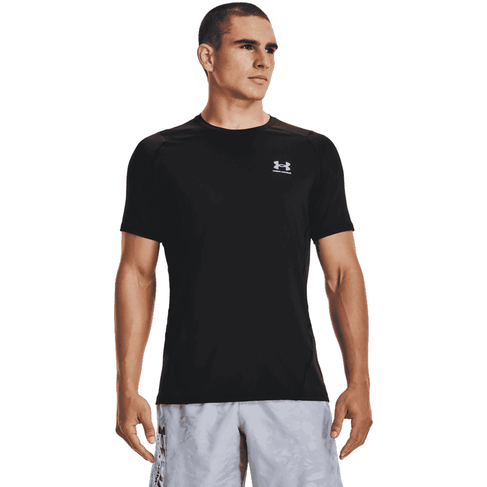 Under Armour Mænd - HeatGear Armour Fitted Shortsleeve - Black M thumbnail