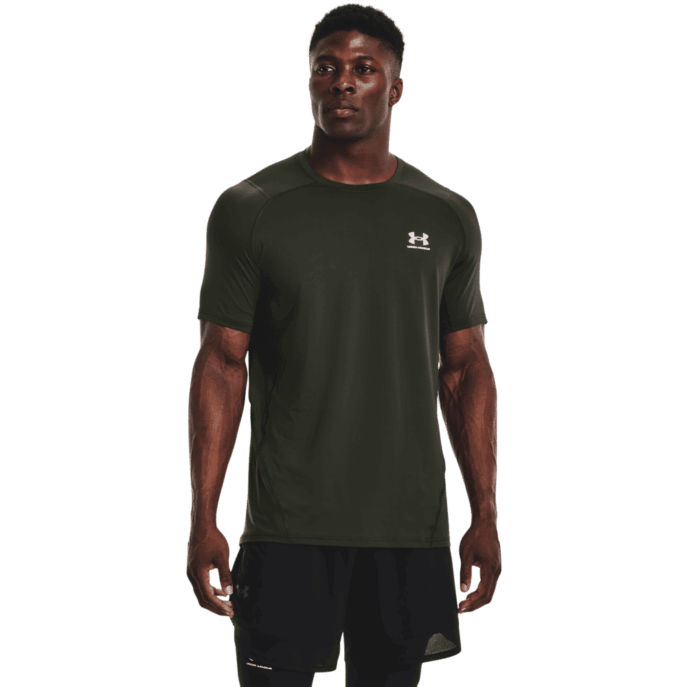 Under Armour Mænd - HeatGear Armour Fitted Shortsleeve - Baroque Green XS thumbnail