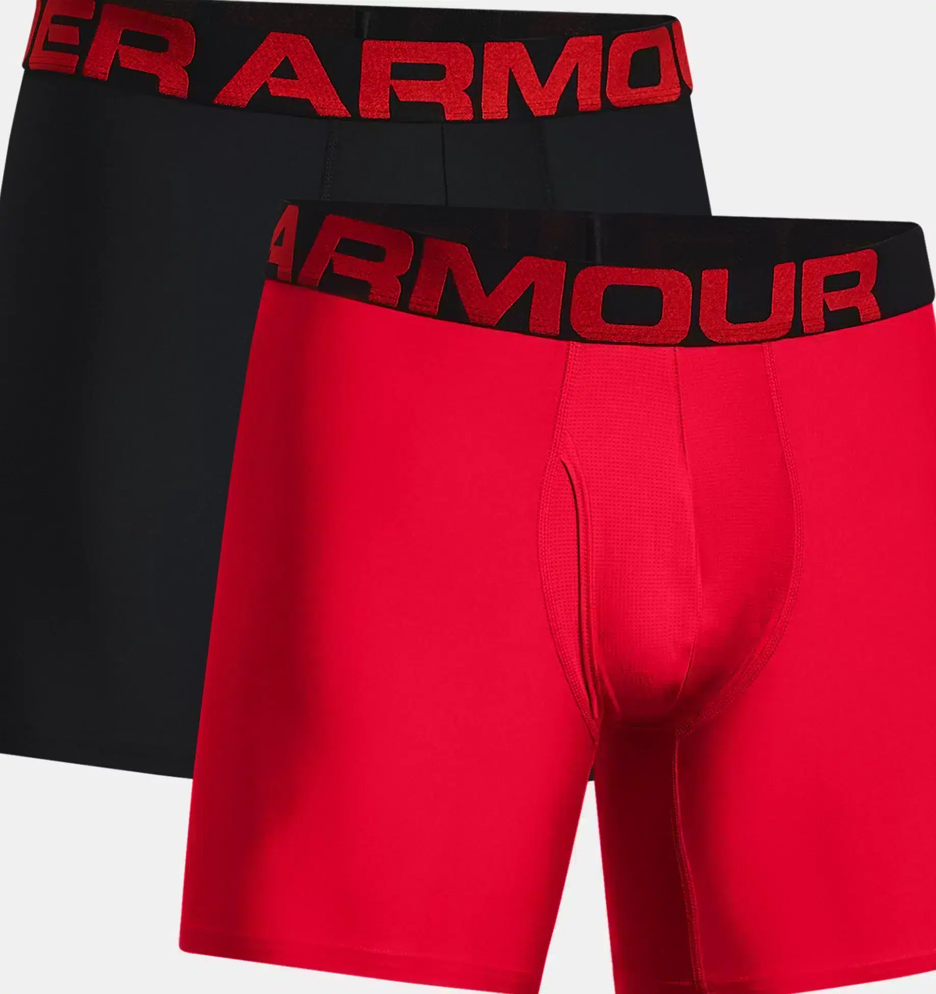 Mænds Under Armour - TECH Boxer Shorts 2 pack - Red-Black XL thumbnail