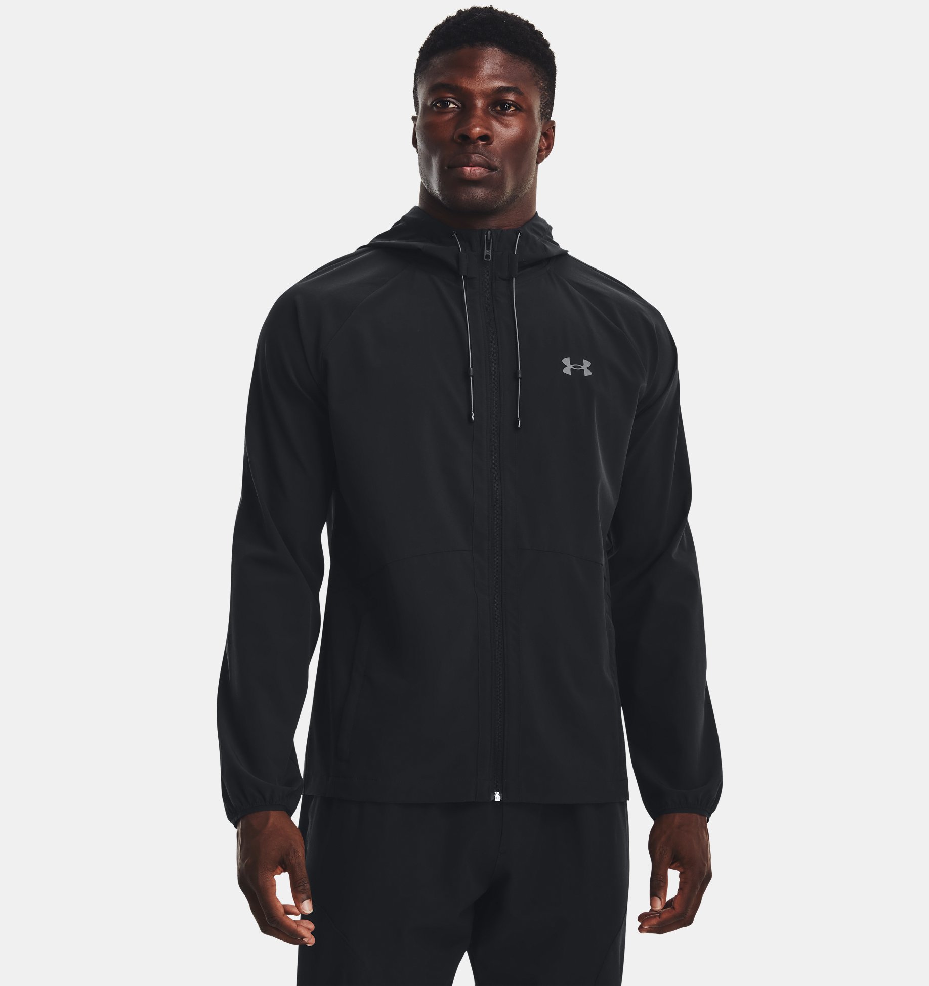 Under Armour Mænd - Stretch Woven Windbreaker - Black L thumbnail
