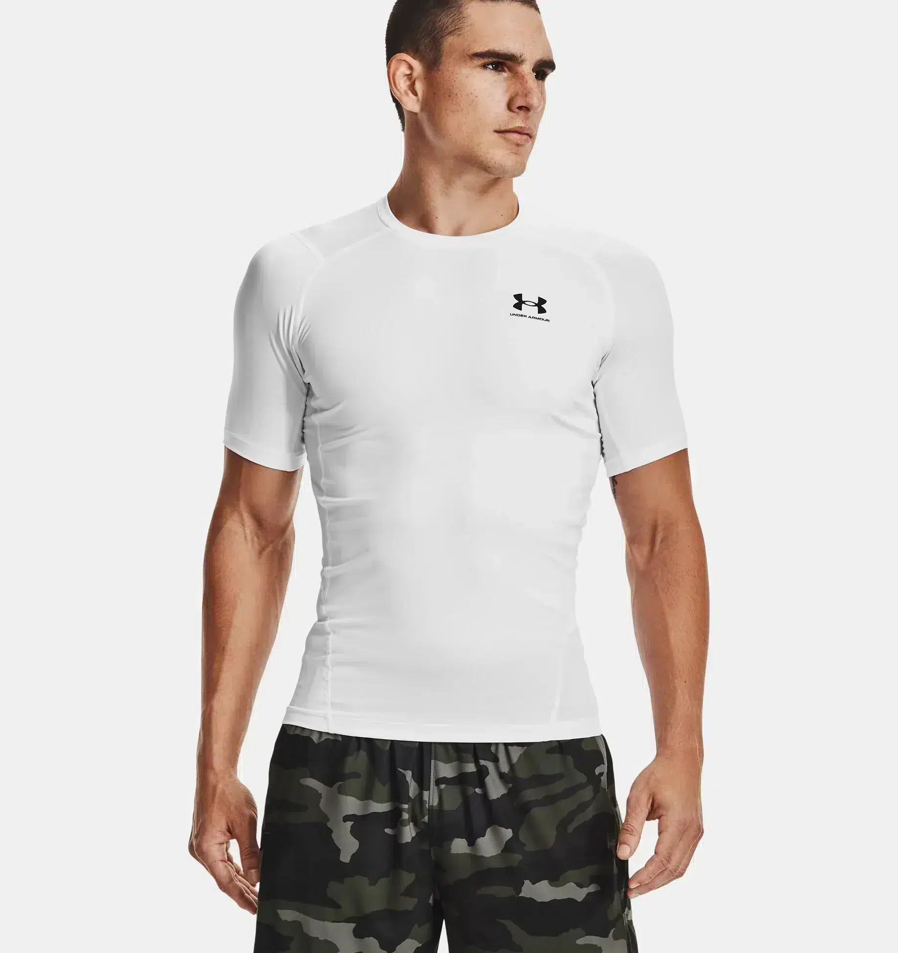 Mænds Under Armour - Compression SS T-shirt - White S thumbnail
