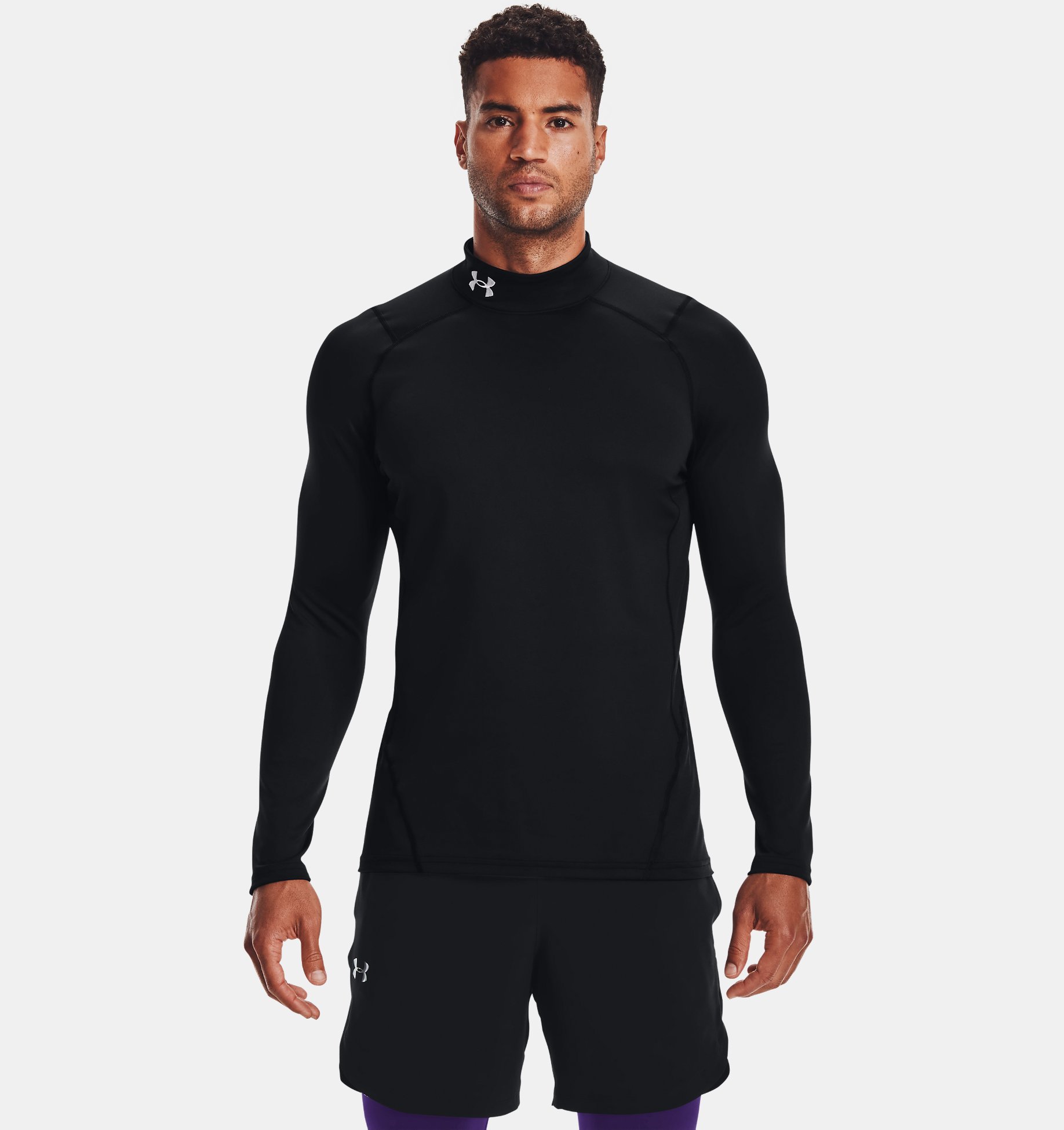 Under Armour Mænds - ColdGear Fitted Mock - Black S thumbnail