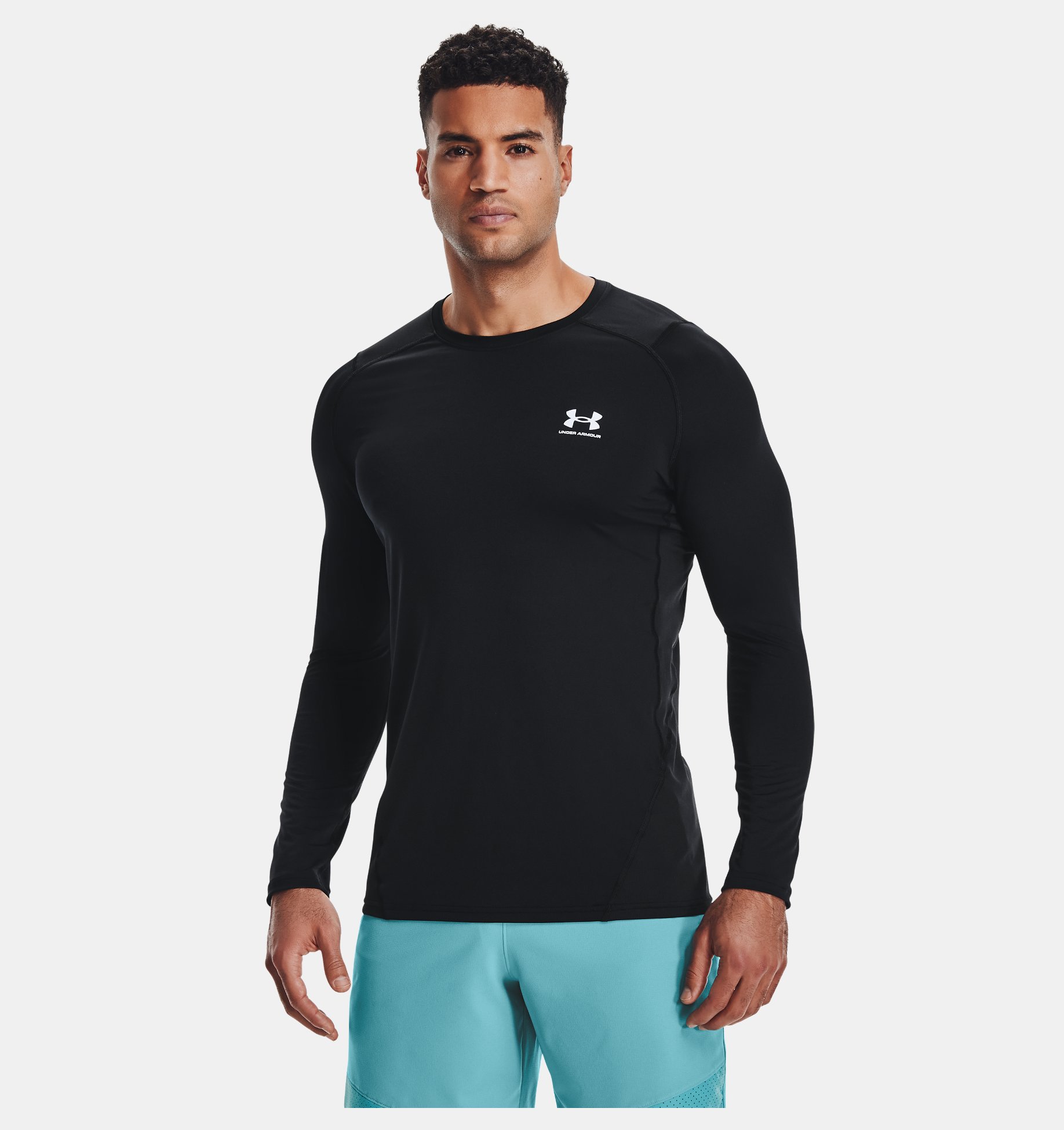 Mænds Under Armour - HeatGear Armour Fitted LS - Black S thumbnail