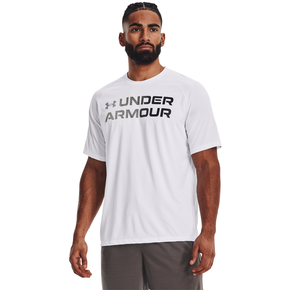 Mænds Under Armour Tech 2.0 Gradient T-shirt - White XL thumbnail