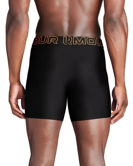 Under Armour Mænds - Tech 6" Boxer Shorts 3-Pack - Black / Phoenix Fire