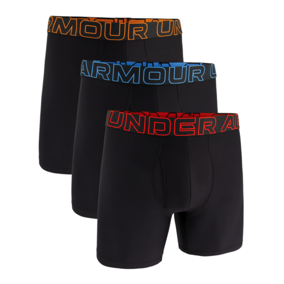 Under Armour Mænds - Tech 6" Boxer Shorts 3-Pack - Black / Phoenix Fire