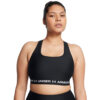 Kvinders Under Armour - Mid Crossback Sports Bra - Black / White