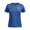 Under Armour Kvinder - Tech Textured Shortsleeve - Tech Blue