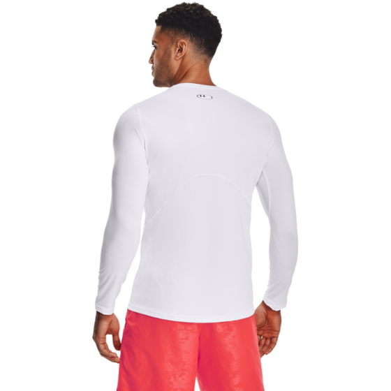 Mænds Under Armour - HeatGear Armour Fitted LS - White