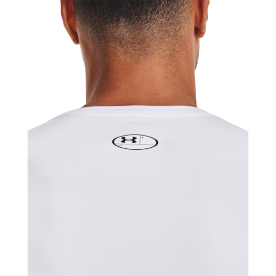 Mænds Under Armour - HeatGear Armour Fitted LS - White