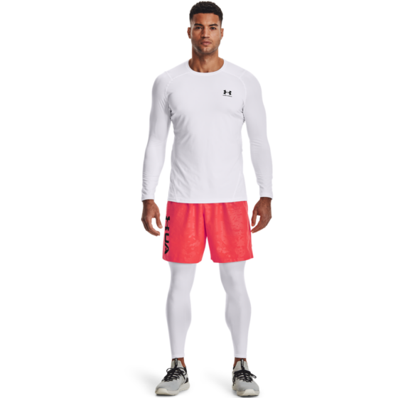 Mænds Under Armour - HeatGear Armour Fitted LS - White