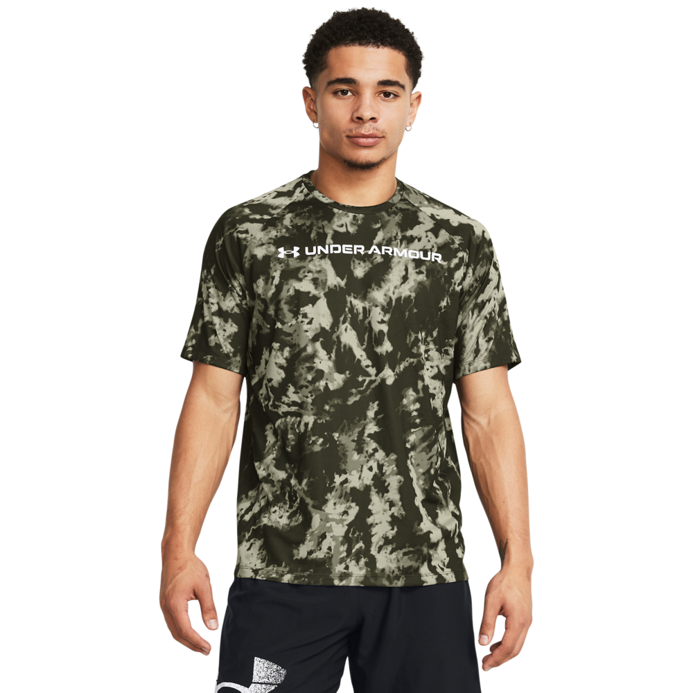 Under Armour Mænds - Tech ABC Camo SS - Marine Green M