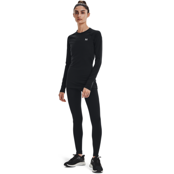 Under Armour Kvinders - ColdGear Authentics Crew - Black