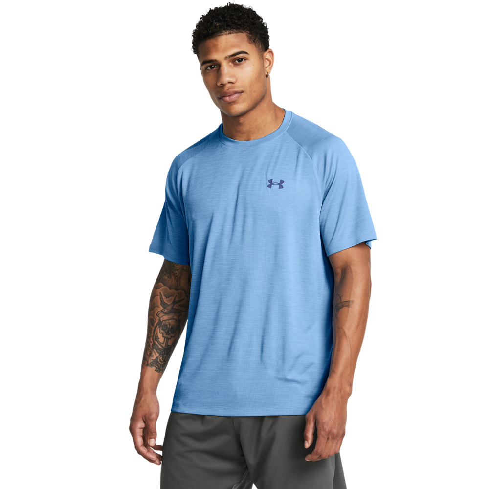 Under Armour Mænds - Tech Textured SS - Horizon Blue XL