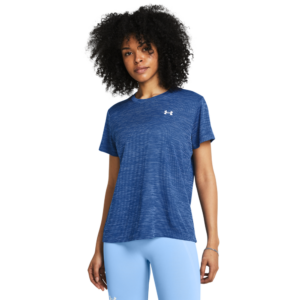 Under Armour Kvinder - Tech Textured Shortsleeve - Tech Blue