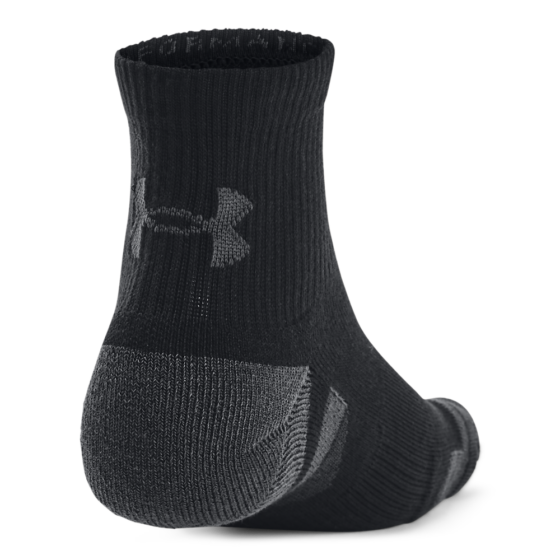 Under Armour Sokker - Performance Tech 3-Pack Quarter Socks - Black / Jet Gray