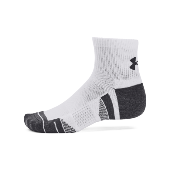 Performance Tech 3-Pack Quarter Socks - White / Jet Gray