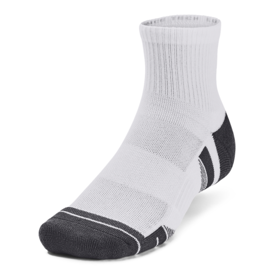 Performance Tech 3-Pack Quarter Socks - White / Jet Gray