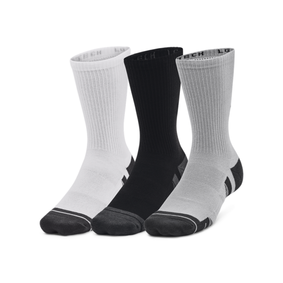 Under Armour Sokker - Performance Tech 3-Pack Crew Socks - Mod Gray / White