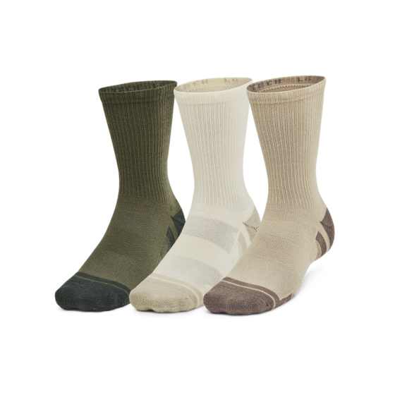 Under Armour Sokker - Performance Tech 3-Pack Crew Socks - City Khaki / Ivory Dune