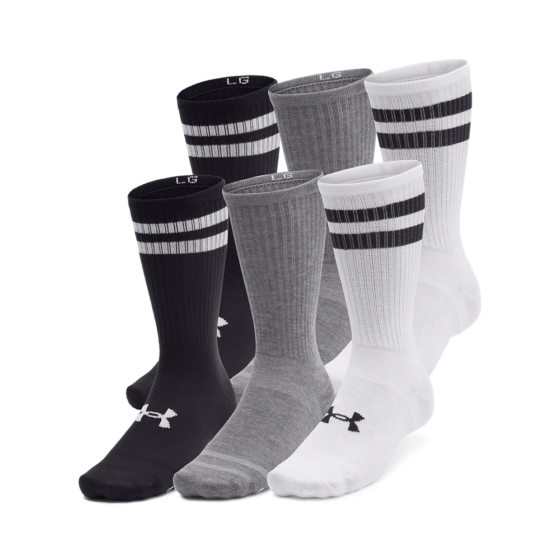 Under Armour Sokker - Essentials 6-Pack Crew Socks - White / Black