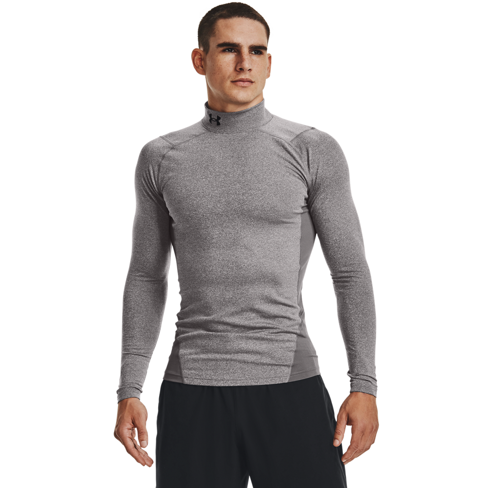 Under Armour Mænds - Coldgear Armour Compression Mock - Charcoal Light Heather S