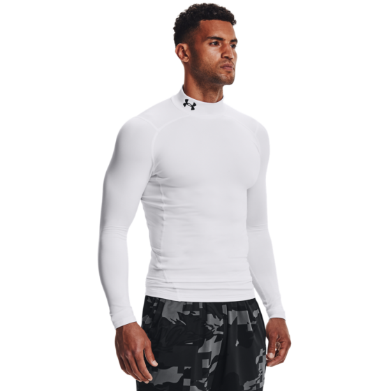 Under Armour Mænds - Coldgear Armour Compression Mock - White