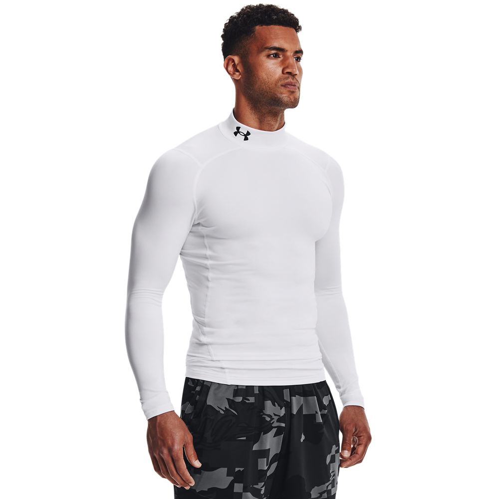 Under Armour Mænds - Coldgear Armour Compression Mock - White XXL